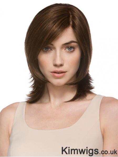 Modern Auburn Shoulder Length Layered Wavy Glueless Lace Front Wigs