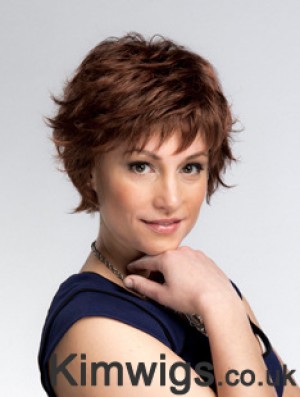 Short Wavy Capless Layered 8 inch Sleek Synthetic Wigs