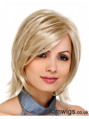 Blonde Synthetic Lace Front Wigs Bobs Hair Cuts Chin Length