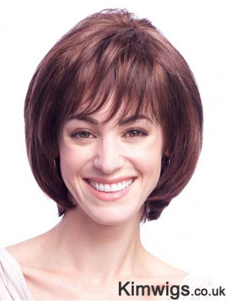 Chin Length Auburn Affordable 11 inch Straight Bob Wigs