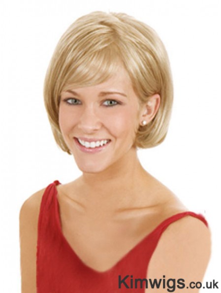 Lace Front Chin Length Straight Blonde High Quality Bob Wigs