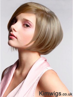 Synthetic Lace Wigs Cheap Bobs Cut Blonde Color Chin Length