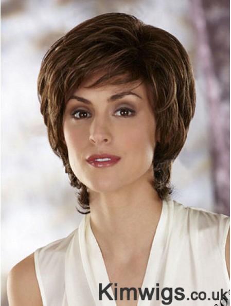 Wavy Brown High Quality Chin Length Classic Wigs