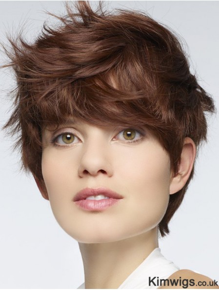 Durable 6 inch Straight Auburn Boycuts Short Wigs