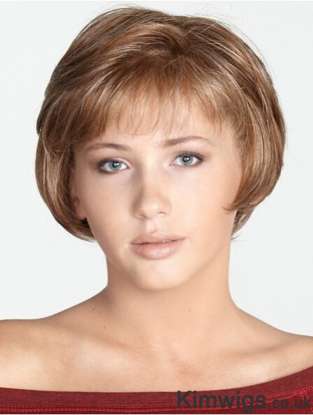 Straight Bobs 8 inch Blonde Fashion Synthetic Wigs