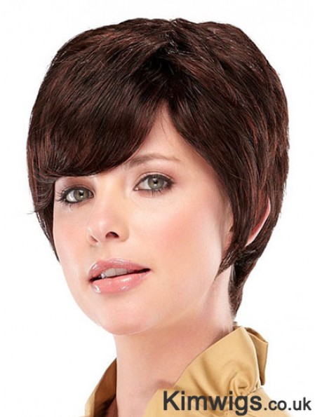 Cropped Layered Straight Auburn Exquisite Synthetic Wigs