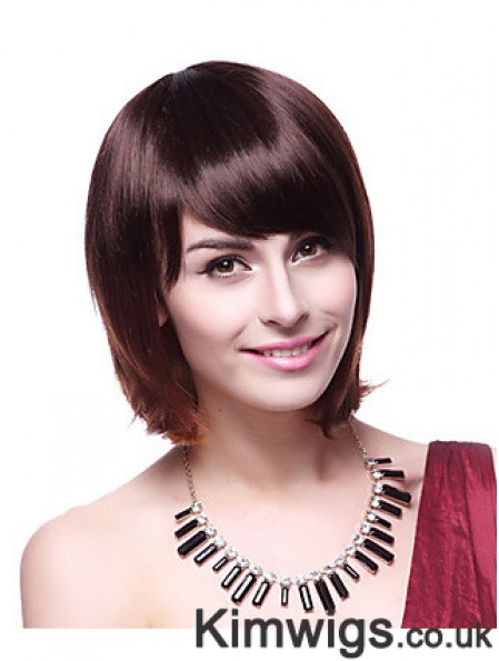 Chin Length Bobs Straight Auburn Fabulous Synthetic Wigs