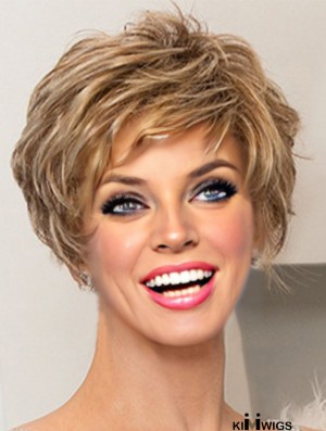 Incredible 8 inch Wavy Blonde Classic Short Wigs