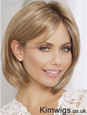 Bobs Blonde Straight Chin Length 10 inch Modern Medium Wigs