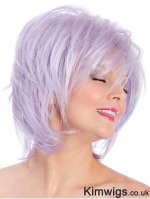 Capless Straight Lilac 8 inch Bobs Fashion Wig