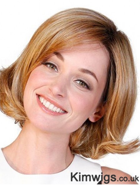 Synthetic Bobs Auburn Wavy 10 inch Women Wig Medium