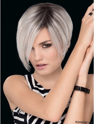 Grey Wig Hand tied Short Wig UK Monofilament Wig Online