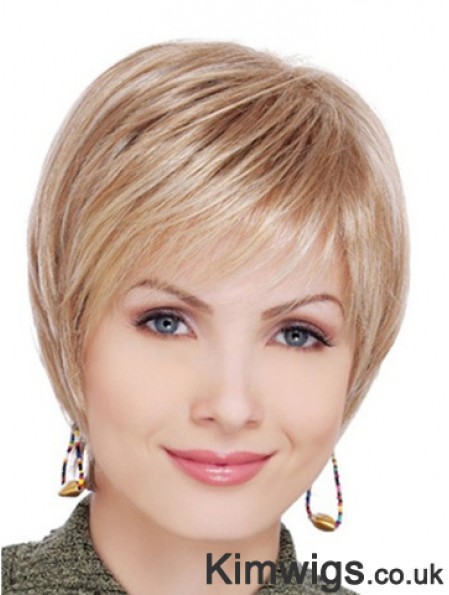 Best Blonde Short Straight Layered Lace Front Wigs