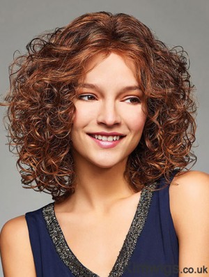 Blonde 12 inch Sassy Shoulder Length Curly Layered Lace Wigs