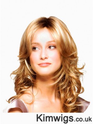 Wavy Layered Long Blonde Discount Lace Front Wigs