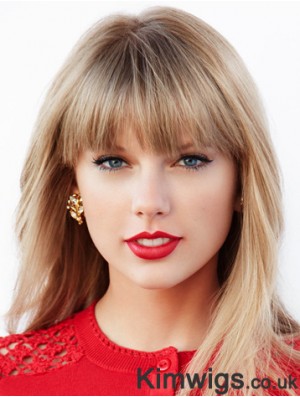 Blonde Lace Front Wig Taylor Swift Wig Long Straight Hair