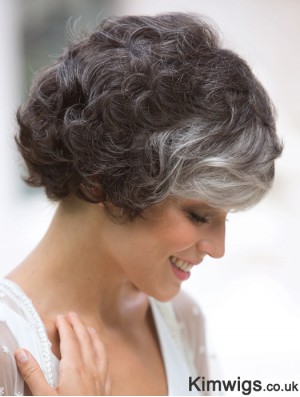 Curly Wig Classic Short Mono Wig For Ladies Cheap
