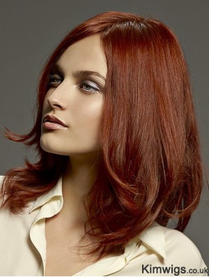 New Red Straight Layered Monofilament Long Wigs