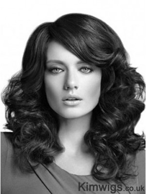 Curly Layered Long Black Cheapest Lace Front Wigs