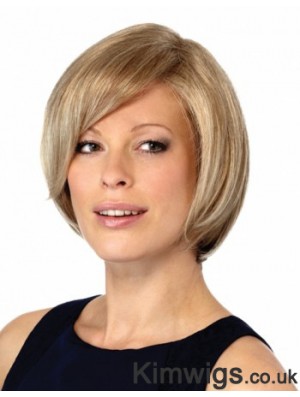 10 inch New Straight Bobs Blonde Short Wigs