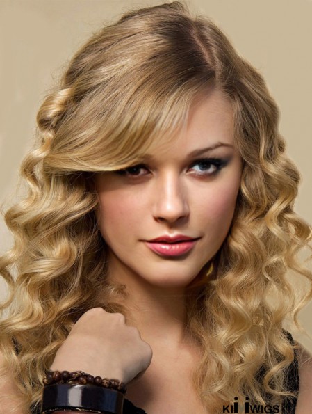 Lace Front With Bangs Curly Long Blonde Flexibility Taylor Swift Wigs