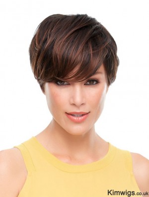 Wavy Boycuts Cropped Brown Best Lace Front Wigs