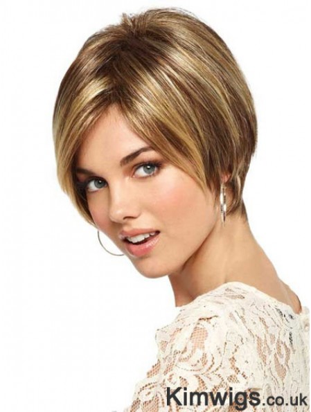 6 inch High Quality Blonde Bobs Monofilament Wigs