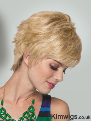 Boycuts Short Straight Blonde 5 inch Convenient Monofilament Wigs