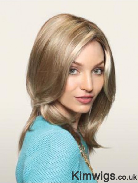 Layered Long Straight Blonde 16 inch Sassy Monofilament Wigs