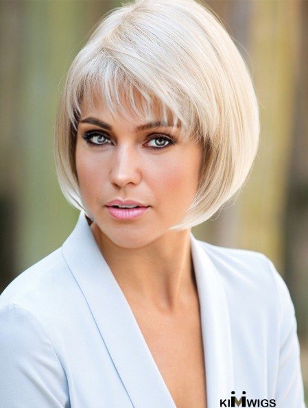 Platinum Blonde Bob Wig Short Capless Wig New Styles 10 Inch