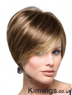 Capless Short Straight Brown Incredible Bob Wigs