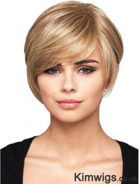 Capless Short Straight Blonde Hairstyles Bob Wigs