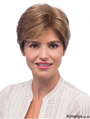 Blonde Lace Front Wigs Short Length Layered Cut Wavy Style