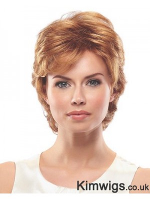 Wavy Layered Short Exquisite Auburn Synthetic Wigs