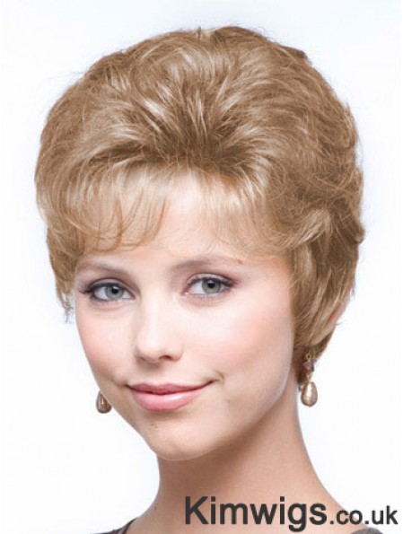 Wavy Blonde Ideal Cropped Classic Lady Wig