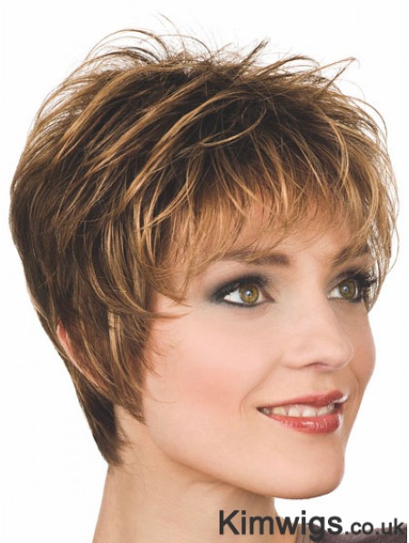 Boycuts Straight Auburn Capless Gorgeous Short Wigs