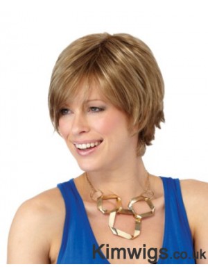 Layered Straight Blonde Capless Perfect Short Wigs