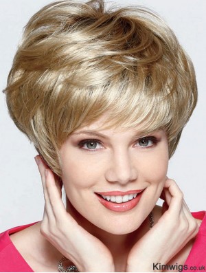 7 inch Fabulous Straight Layered Blonde Short Wigs