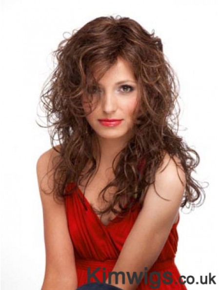 Perfect Auburn Curly Layered 100% Hand-tied Long Wigs