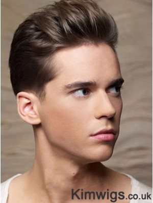 Remy Human Brown Straight Cropped Old Man Wigs For Sale