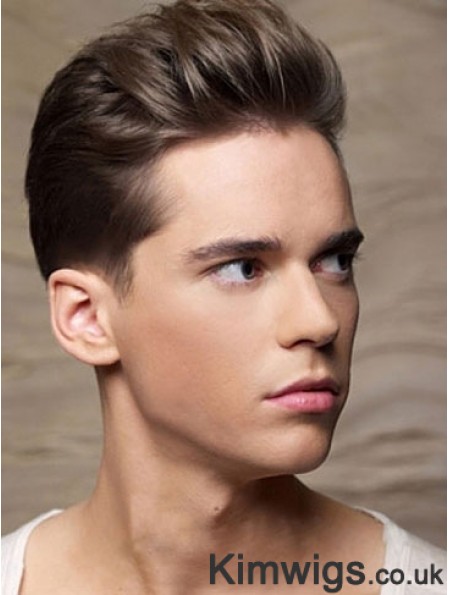 Remy Human Brown Straight Cropped Old Man Wigs For Sale