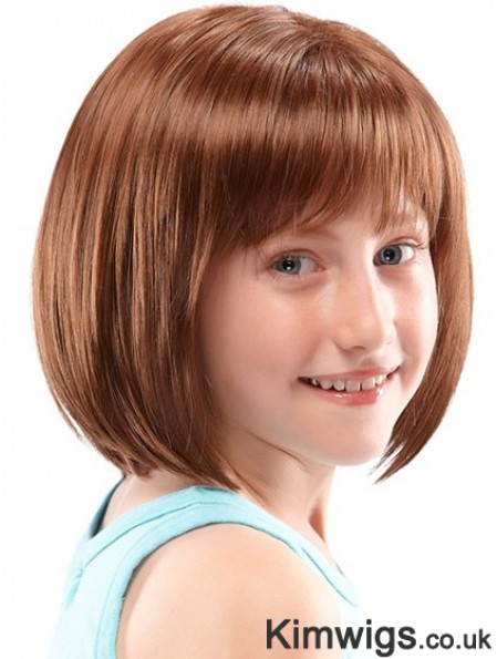 Kids Wigs UK Lace Front Chin Length With Synthetic