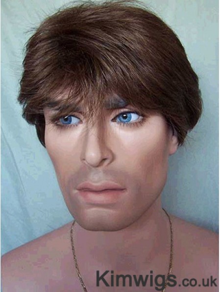 Capless Straight Brown Shory Nice Wig For Man