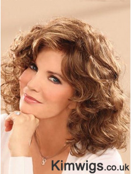 Shoulder Length Wavy Layered Full Lace Brown Comfortable 14 inch Jaclyn Smith Wigs