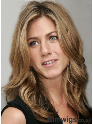 Long Wavy Layered Capless Blonde Suitable 18 inch Jennifer Aniston Wigs