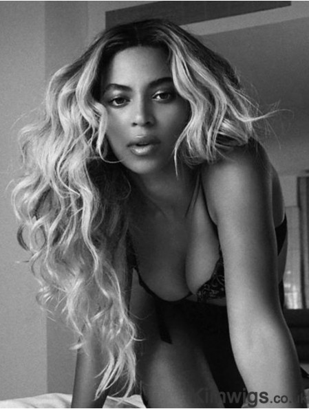 Blonde Long Curly Without Bangs Capless 24 inch Beyonce Wigs