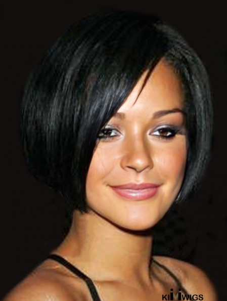 Rihanna Short Wig 100% Hand Tied Short Length With Bangs