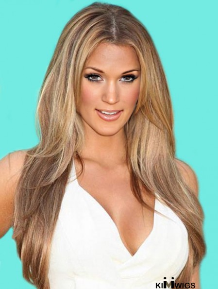 Blonde Straight Full Lace No-Fuss 20 inch Kim Kardashian Wigs