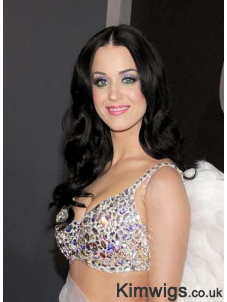 26 inch Fashion Black Long Wavy Without Bangs Katy Perry Wigs
