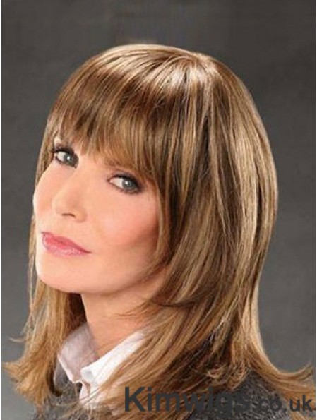 Shoulder Length Straight Bobs Lace Front Brown Exquisite 14 inch Jaclyn Smith Wigs